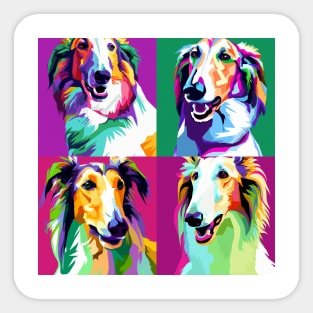 Borzoi Pop Art - Dog Lover Gifts Sticker